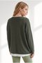 Women's Khaki Athlete Collar Soft Textured Boho Knitwear Blouse Blz-19003473 - 6