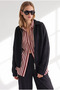 Women's Black Stitching Detailed Double-Sided Zippered Knitwear Jacket Ckt-19000542 - 3