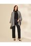 Women Grey Open-Front Knit Cardigan With Wide Sleeves - 2