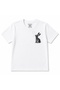 Moonlit Bunny Crescent & Stars Graphic Kids T-Shirt