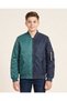 Senior Boys Navy Colour Block Bomber Jacket