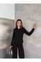 Hakim Lapel Collar Button Detailed Knitwear Cardigan and Relaxed Fit Wide Leg Pants Bottom Top Set Aw26Au0015 - 3