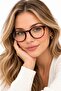 Women's Blue Light Filtered Leopard Pattern Round Glasses Blue Block Screen Glasses - 4