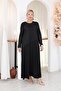 Plus Size Gold Stone Lace Detailed Dress - 2