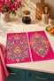 Fuchsia Folklore Bird and Flower Patterned 2-Piece Kitchen Towel Set 35X55 - 2