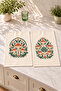 Mushroom Forest Mushroom and Flower Patterned 2-Piece Kitchen Towel Set 35X55 - 7