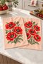 Poppy Coral Poppy Patterned 2-Piece Kitchen Towel Set 35X55 - 5
