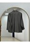Vasfiye Front Pleated Detailed Ribbed Shirt-Nl1085 Khaki - 6