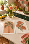 Palm Dune Cream Palm and Fan Leaf Patterned Tropical 2-Piece Kitchen Towel Set 35X55 - 6
