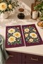 Dahlia Plum Star Flower Patterned 2-Piece Kitchen Towel Set 35X55 - 2