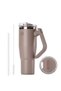 Temp Guard Vacuum Insulated Travel Mug – 180° Rotating Handle Tumbler, 24H Cold & 12H Hot, 1200ml - Dark Coffee