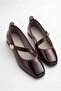 Patent Leather Mary Jane Ballet Flats Stylish Buckle Orthopedic Sole Casual Shoes - 3