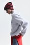 Oversize Printed Crew Neck Sweatshirt - 4