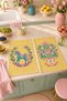 Fairy Tale Horse Yellow Turquoise Rocking Horse and Floral Patterned 2-Piece Kitchen Towel Set 35X55 - 6