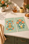 Honey Garden Green Bee and Daisy Patterned Botanical 2-Piece Kitchen Towel Set 35X55 - 4
