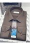Classic Long Sleeve Pocketless Lycra Comfortable Fabric Men's Shirt Fs-004517 - Dark Brown - 2