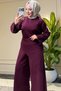 44454 - Stylish Comfortable Rayon Knitwear Thin Women's Knitwear Set with Pants - 5
