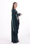 Embroidered kaftan with a belt at the waist, ladies belted kaftan dress - 4