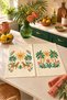 Sun Courtyard Cream Leopard Palm and Sun Patterned 2-Piece Kitchen Towel Set 35X55 - 6