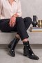 Lori̇n Crinkled Patent Leather Stretch Women's Boots Black - 3