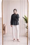 Vasfiye Front Pleated Detailed Ribbed Shirt-Nl1085 Anthracite