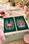 Coral Garden Green Pink Crab and Coral Patterned 2-Piece Kitchen Towel Set 35X55 - 7