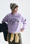 Oversize Printed Crew Neck Sweatshirt
