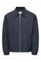 Onsramos Men's Shirt Collar Zippered Seasonal Jacket Dark Navy Navy Blue - 6