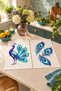 Peacock Jewel Purple Turquoise Peacock and Feather Pattern 2-Piece Kitchen Towel Set 35X55 - 6