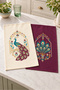 Peacock Courtyard Peacock Patterned 2-Piece Kitchen Towel Set 35X55 - 4