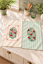 Ladybug Ladybug and Flower Patterned 2-Piece Kitchen Towel Set 35X55 - 4