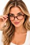 Women's Blue Light Filtered Leopard Pattern Round Glasses Blue Block Screen Glasses - 5