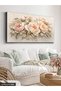 Textured Appearance Pink Elegant Flower One Piece Canvas - Canvas Painting