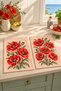 Poppy Coral Poppy Patterned 2-Piece Kitchen Towel Set 35X55 - 6