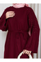 Women's Tie-Up Oversize Pearl-Detail Tricot Dress Test - 4