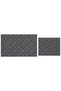 Decorative Digital Printed Modern Set of 2 Bath Mats with Non-Slip Base