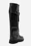 Pedro Black Genuine Leather Buckle Women's Thick Soled Boots - 7