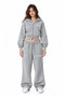 Winter Cotton Embroidered Premium Adjustable Cuffed Baggy Sweatpants - E234 - 2