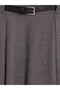 Alita City Lcw Vision Gray Polyviscon Plain Midi Women's Skirt with a Difference - 3