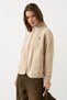 Lobeile women's zippered pocket beige sweatshirt - 5