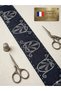 French Silver Embroidery Detailed Jacquard Special Embroidered Narrow Woven / Decorative Ribbon - 45 mm - 10 Meters