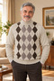 Men's Half Fisherman Patterned Sweater Organic Cotton Knitwear Winter Comfortable Fit