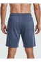 Men's Navy Blue Combed Cotton Shorts - Comfortable Fit Basic Summer Cotton Casual Shorts - 2