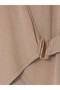 Alita City Farkıyla Lcw Everyday Brown Diver Fabric Plain Double Breasted Long Sleeve Women's Blouse - 2