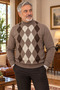 Men's Half Fisherman Patterned Sweater Organic Cotton Knitwear Winter Comfortable Fit
