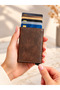Men's Wallet, Belt, Card Holder and Mechanism Wallet Set, Boxed, Stylish Gift Set, Brown - 2