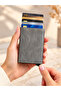 Men's Wallet, Belt, Card Holder and Mechanism Wallet Set, Boxed, Stylish Gift Set, Gray - 2