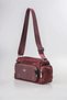 Women's Crossbody Bag with Multiple Zipper Pockets and Adjustable Strap Daily Shoulder Bag Claret Red 18319 - 4