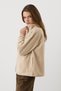 Lobeile women's zippered pocket beige sweatshirt - 6