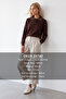 Women's Coffee Polo Collar Soft Textured Knitwear Blouse Alc-X15966 - 2